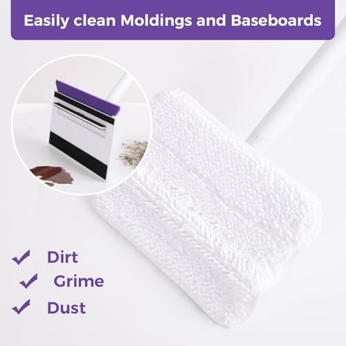 Baseboard Cleaner Tool with 60" Extendable Handle, 5 Reusable Pads - Image 5