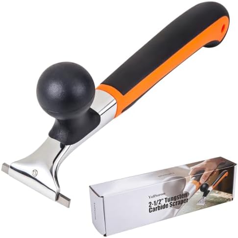 Premium Ergonomic Tungsten Carbide Scraper, 2-1/2" Paint Scraper Tool by YullSorom