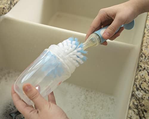 Nuby Easy Clean Dispensing Soft and Durable Bristle Bottle Brush - Image 4
