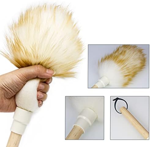 Wool Lambswool Cleaning Brush Duster, Wood Handle, Hanging Rope, Anti-Static - Image 5