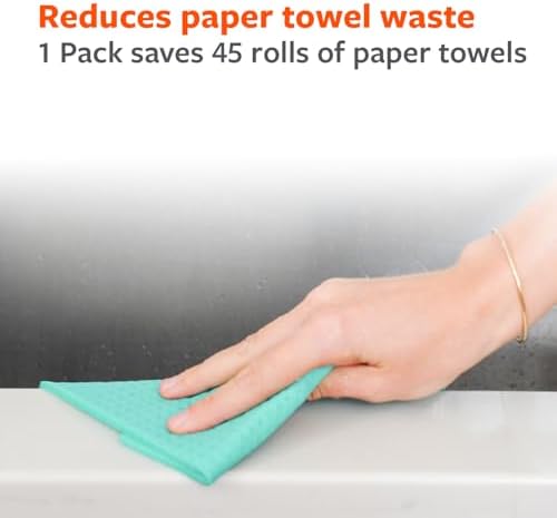 Full Circle Squeeze Swedish Dish Cloths – 6 Pack Reusable Cellulose Sponge - Image 4