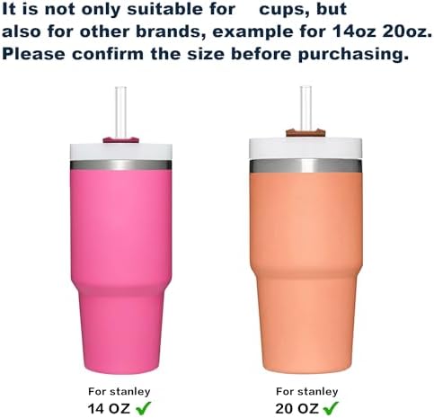 Replacement Straw for Stanley 14 oz 20 oz Cup Tumbler, 6 Pack Long Reusable - Image 3