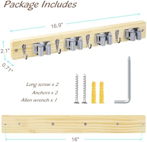 OUTNILI Mop and Broom Holder Wall Mount - Image 6