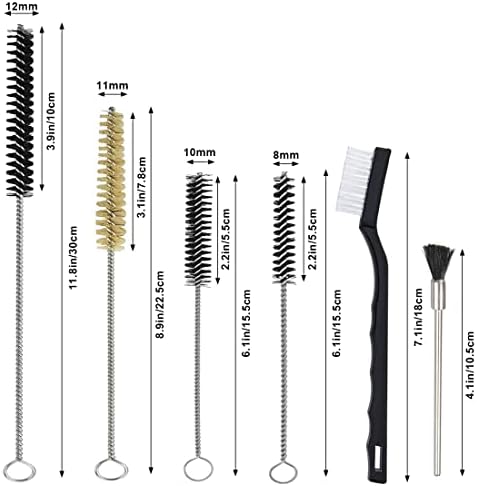 21 Pieces Nylon Mini Cleaning Brush Set Metal Straws Air Brush Spray Gun - Image 2