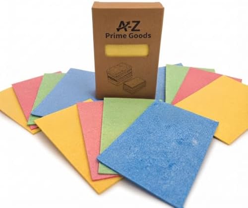 Premium 12 Pack Compressed Cellulose Kitchen Sponges -Heavy Duty Eco-Friendly by Unknown