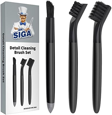 MR.SIGA Grout Cleaner Brush Set, Detail Cleaning Brush Set by MRSIGA