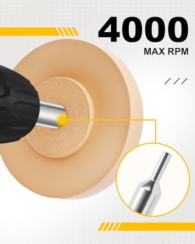 Solid Decal Remover Wheel, 4 inch Eraser Wheel - Image 6