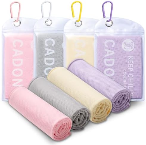 4 Pack Cooling Towel, Soft Breathable Chilly Towel, Ice Towel by CADONO