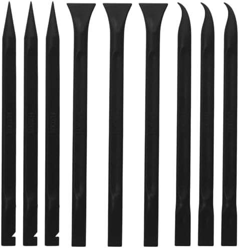 Hordion 9PCS Plastic Scraper Non-Scratch Scraper Sticker Remover Black by Hordion