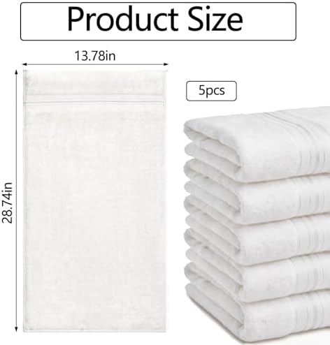 Luxury Hand Towels Set for Bathroom, 5 Pack - Image 3