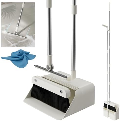 Magic Broom and Dustpan Set, Upright Standing Cleaning Set by Unknown