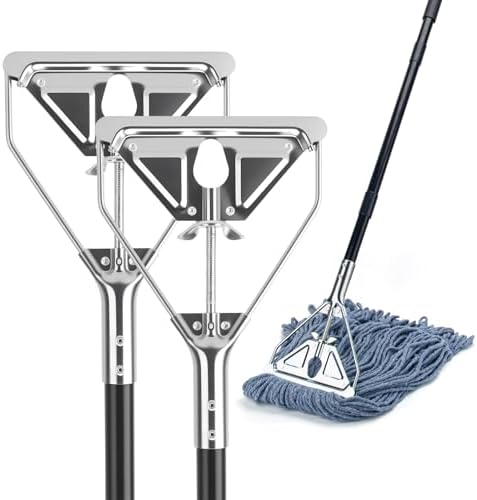 KeFanta 60" Metal Mop Handle Commercial Heavy Duty Mop Stick, 2 Pack by KeFanta