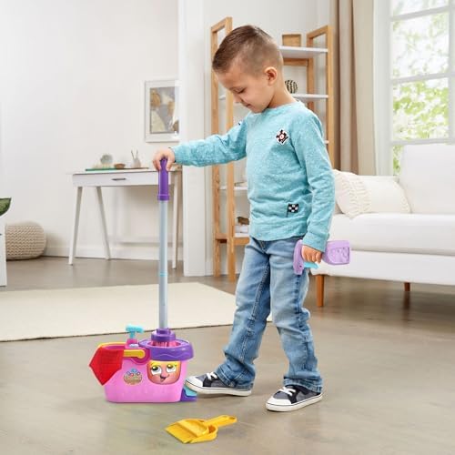 LeapFrog Clean Sweep Learning Caddy, Kids Mop and Broom Cleaning Toy Set - Image 5