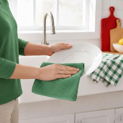 GOLD TEXTILES Kitchen Towels 144 Pack Premium 100% Cotton Dish Towels - Image 4