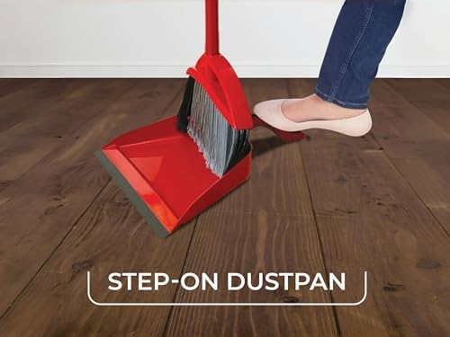 Broom with Dustpan Combo Set, Step-On Dustpan, V-Shaped Bristles - Image 3
