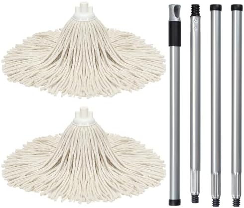 Matthew Cleaning Cotton Mop for Hardwood Floor Cleaning, Stainless Steel Spin by MATTHEWCLEANINGPRODUCTS