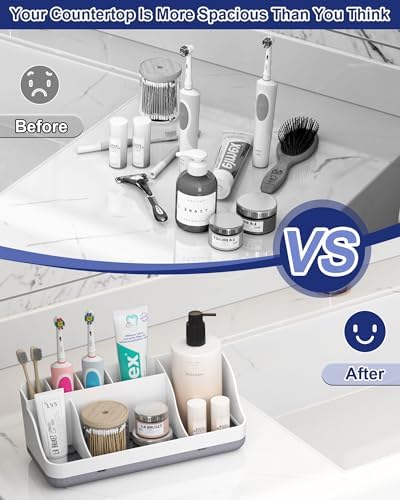 Bathroom Counter Organizer and Storage, 7 Slots Detachable Toothbrush Holders - Image 5