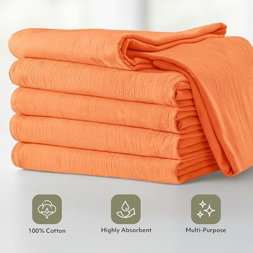 Utopia Kitchen Orange Flour Sack Towels 100% Cotton - Image 4