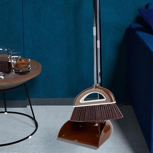 Broom with Dustpan Combo Set Sweeping Set Household Room Dustpan Sets by Lovskoo