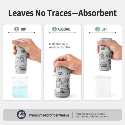 Microfiber Cleaning Cloth Roll, 20 Pack Tear Away Reusable Microfiber Towels - Image 3