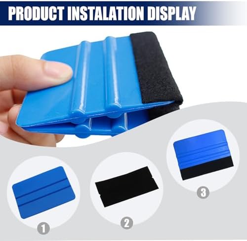 4 Inch Plastic Felt Edge Squeegee, Mini Squeegee Car Window Film Tinting Tool - Image 4