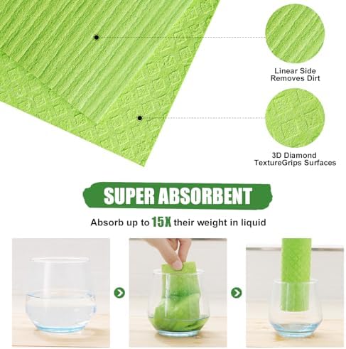 Homaxy Swedish Dishcloths for Kitchen, 10 Pack - Image 2
