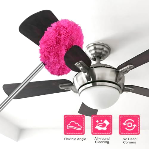 Ceiling Fan Cleaner Duster Reusable Microfiber Ceiling Fan Blade Cleaner - Image 2