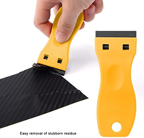 FOSHIO 20PCS Yellow Plastic Razor Blade Scraper Tool - Image 6