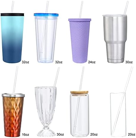 24 Pack, HIGHLY Transparent Reusable Plastic Straws - Image 4