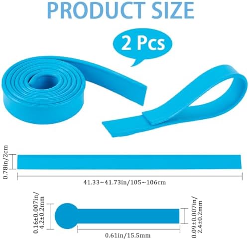 CRASPIRE 2Pcs Squeegee Rubber Replacement 41 Inch Blue Silicone Rubber Blade - Image 2