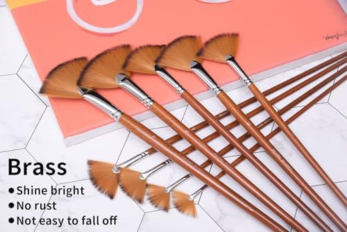 Artist Fan Paint Brushes Set - Image 4