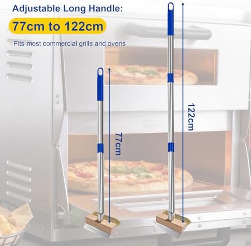 Pizza Oven Brush with 46in Handle and Scraper - Image 5