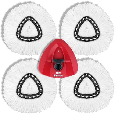 TidyMonster 4+1 Pack Mop Replacement Heads by TidyMonster