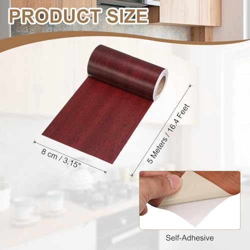 uxcell Wood Tape, 3 Inch x 16ft Self-Adhesive Wood Grain Repair Tape Patch - Image 2