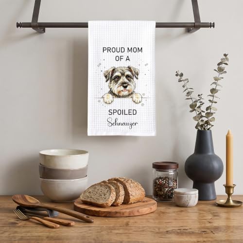 Cute Schnauzer Kitchen Towels Dog Mom Hostess Gifts - Image 6