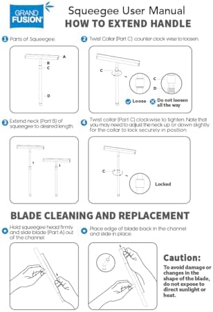 Shower Squeegee with Long Handle and Adhesive Hook. - Image 4