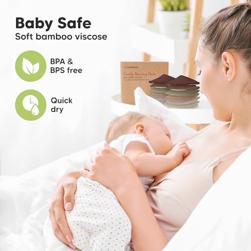 Organic Nursing Pads, 14 Washable Breast Pads, Wash Bag - Image 5