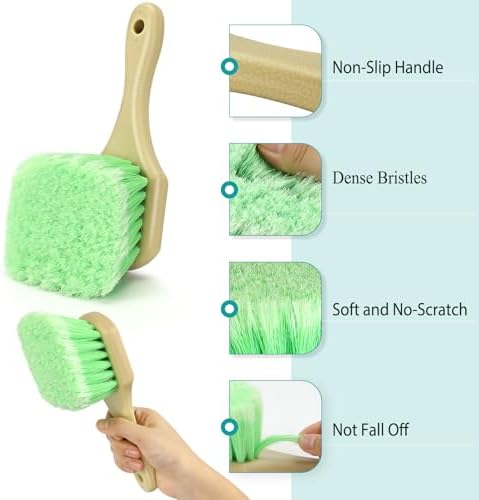 Fitosy Wheel Rim & Tire Brush Set, Soft & Stiff Bristle Wash Cleaning - Image 3
