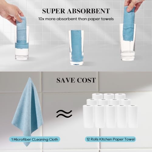 Microfiber Cleaning Cloth Roll 45 Pack, Tear Away - Image 4