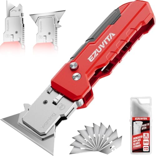 2-in-1 Folding Utility Knife & Scraper by EZUVITA