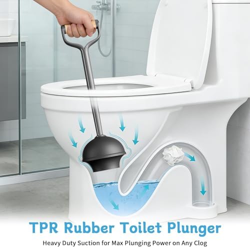 Sellemer Toilet Brush and Plunger Set, Curved Head - Image 3