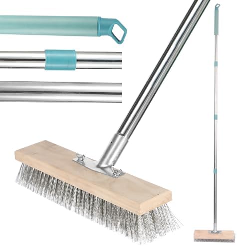 Deck Scrub Brush, Stainless Steel Wire Floor Brush by Unknown