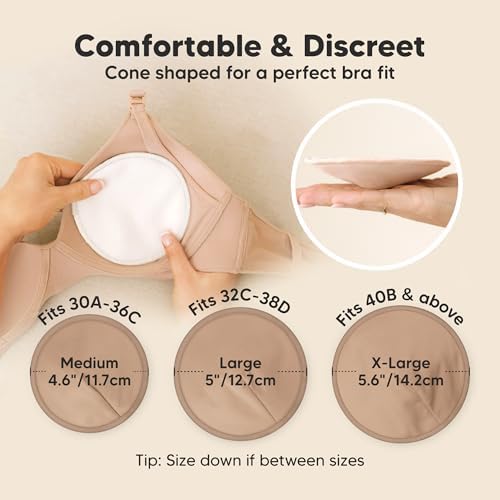 Organic Nursing Pads, 14 Washable Breast Pads, Wash Bag - Image 3