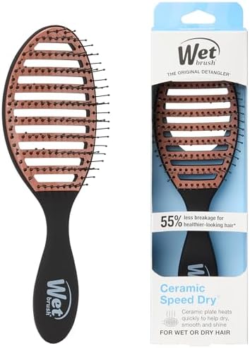 Wet Brush Ceramic Speed Dry Detangler, Vented Blow-Dry Hair Brush by WetBrush