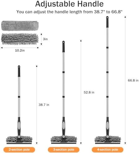 SetSail Window Squeegee with 66in Extension Pole 2-in-1 Window Cleaning Kit - Image 7