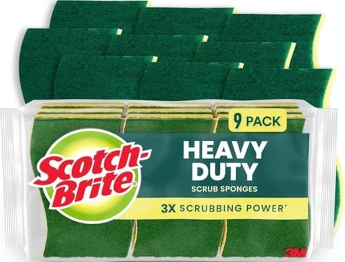 Scotch-Brite Heavy Duty Scrub Sponge, 9 Pack by Scotch-Brite