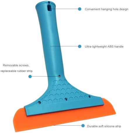 Small Silicone Window Squeegee, 5.9 Inch Vehicle Cleaning Scraper Water Wiper - Image 3