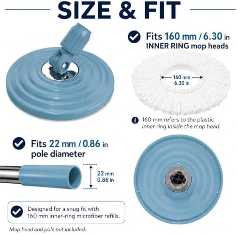 Plastic Mop Base Replacement for RinseWise Spin Mop Bucket - Image 4