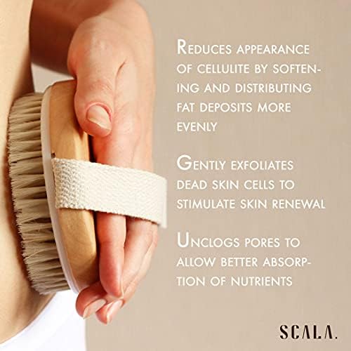 Scala Body Brush Natural Bristle, Dry Brushing Exfoliator - Image 6