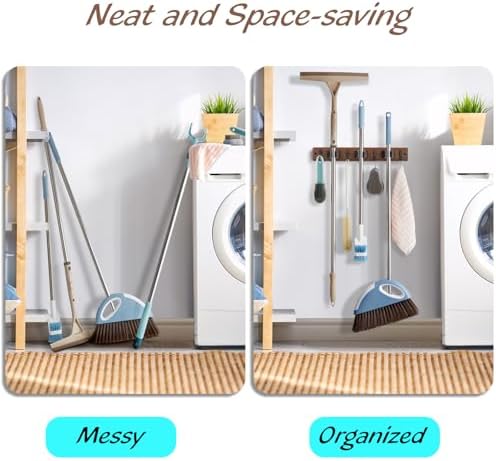 OUTNILI Mop Broom Holder Wall Mount - Image 4
